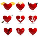 Illustrated Red Heart Icons 9 Pack!